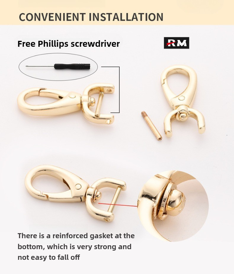 【No Stitching】Bag Strap Connection Buckle Hook Buckle Removable Screw ...