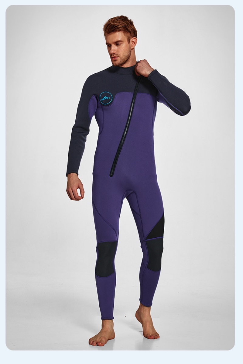 Ready Stock Sbart 3mm Wetsuit Men's Neoprene Conjoined Warm Sunscreen ...