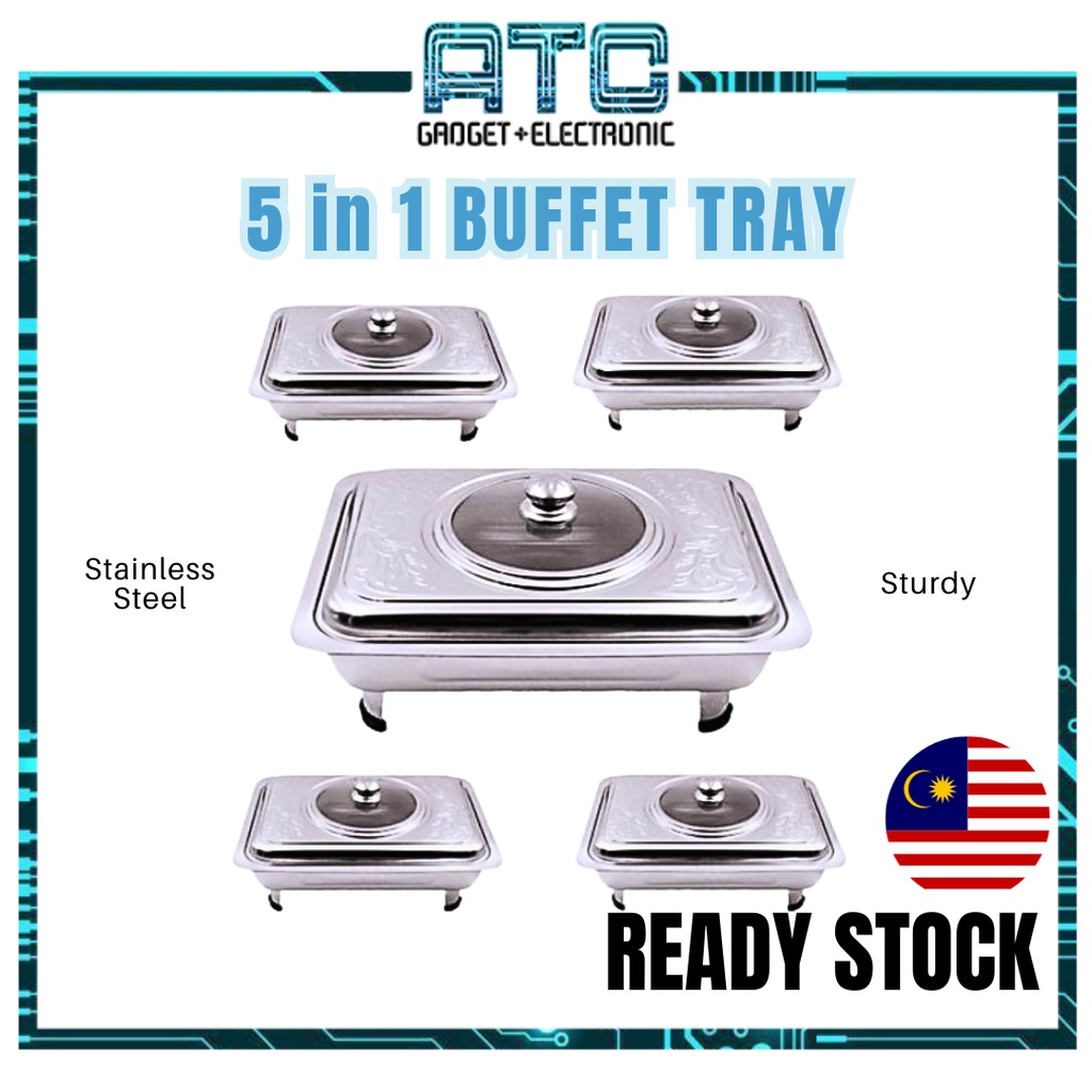 ATC 5 Set Buffet Tray Buffet Kenduri Buffet Pan Food Tray Serving Tray ...