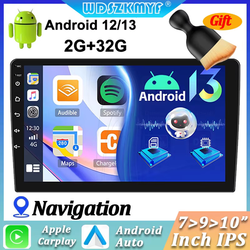 Android 13 Wireless Carplay Android Auto 7/9/10Inch Car Multimedia ...