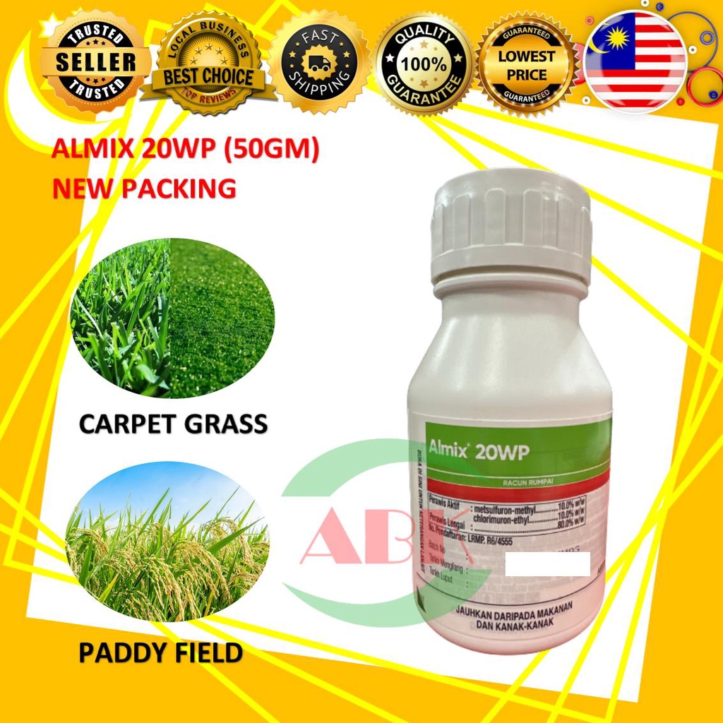 ALMIX 20WP 50GM ORIGINAL HERBICIDE RACUN RUMPAI (PADI DAN RUMPUT CARPET ...