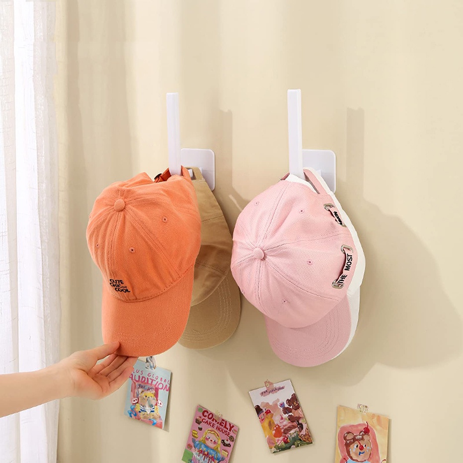 Hat Rack for Baseball Caps Adhesive Hat Hooks for Wall Cap Hanger ...