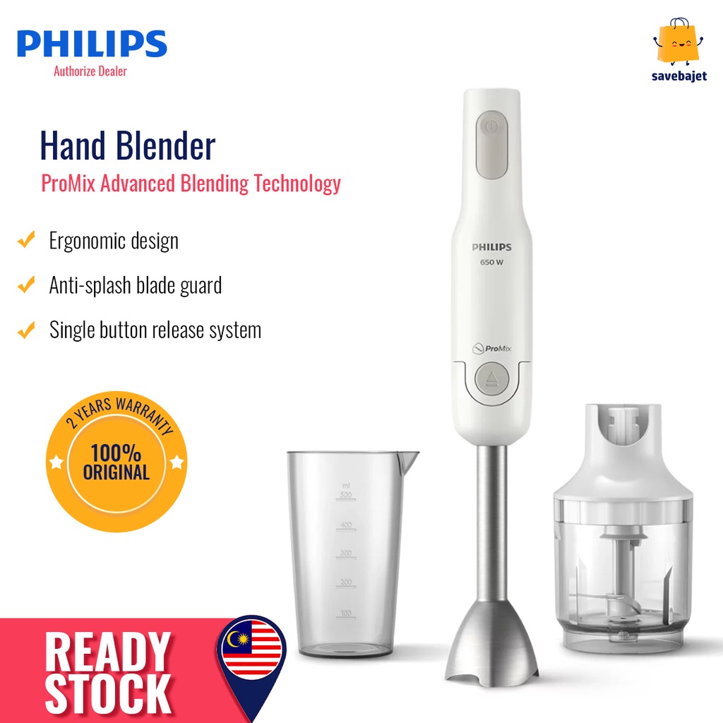 Philips 650W Daily Collection ProMix Hand Blender HR2535/01 Shopee