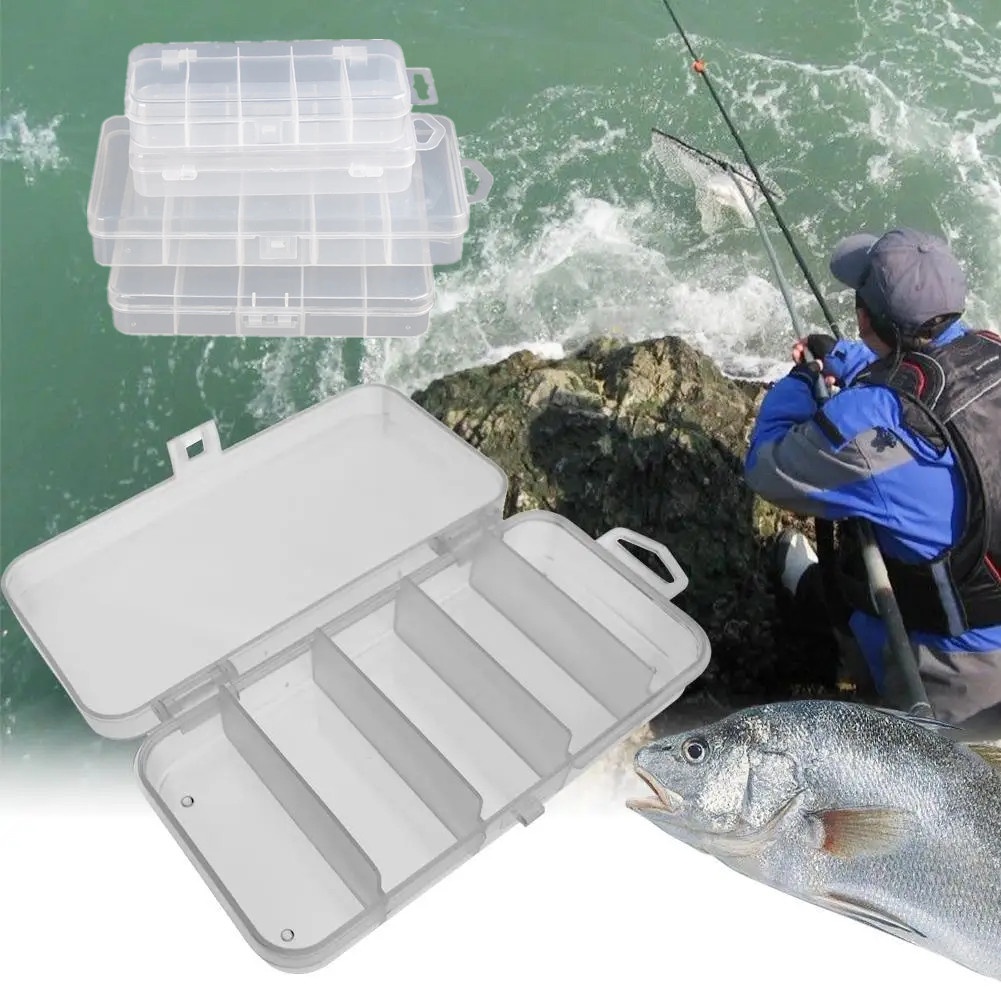 MASSTEK Johor 5 Compartment Fishing Lure Box Hook Bait Storage Case Box Plastic Fishing Tackle