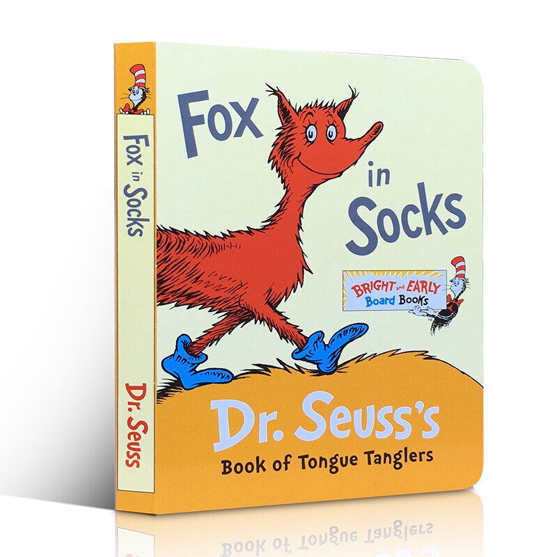 milu Original English Picture Book Fox in Socks Board Book Dr.Seuss ...