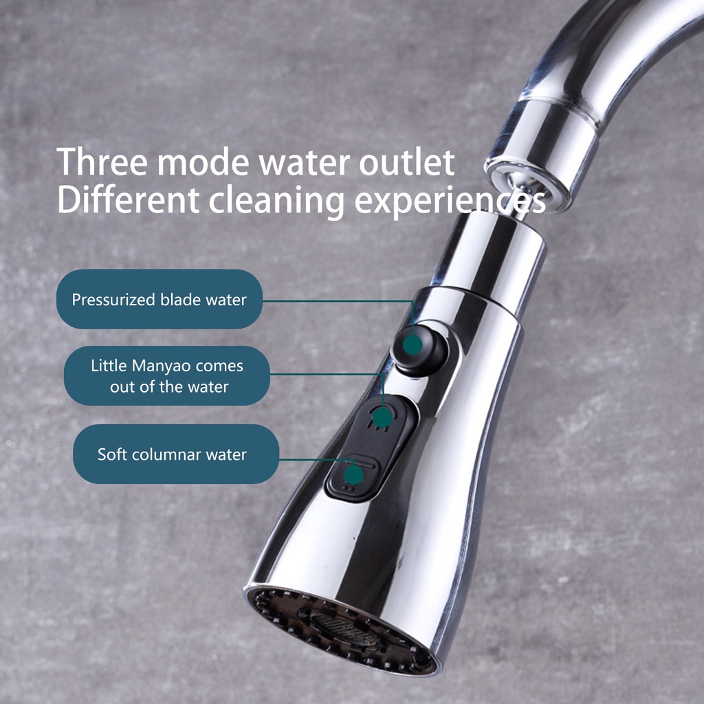 Testina Spray Rubinetto Cucina - 3 Funzioni, G1/2, Galvanizzata