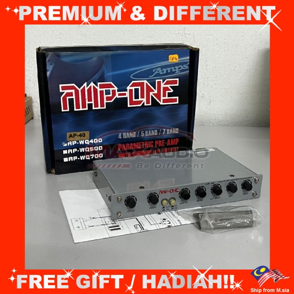 (CLEARANCE) AMP-ONE 4-Band Pre-Amplifier Preamp Equalizer with ...