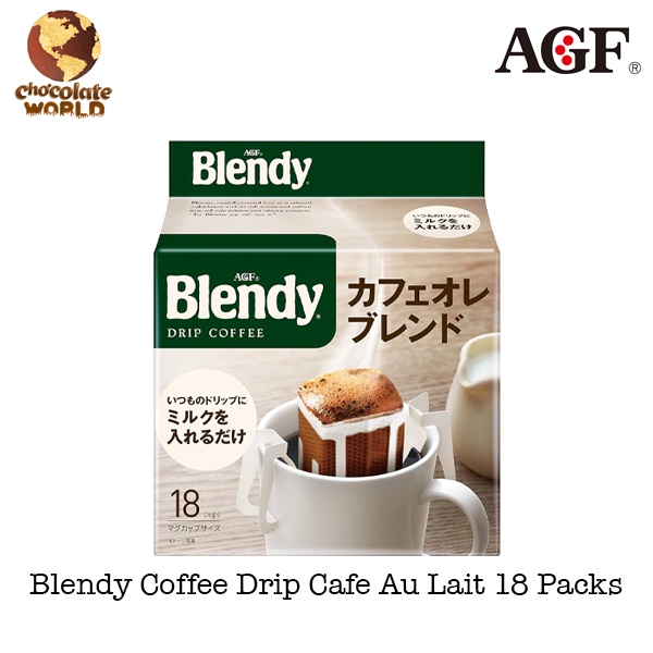 AGF Blendy Drip Coffee Cafe Au Lait Blend 18 Packs 126g(BB: SEPT 2024 ...
