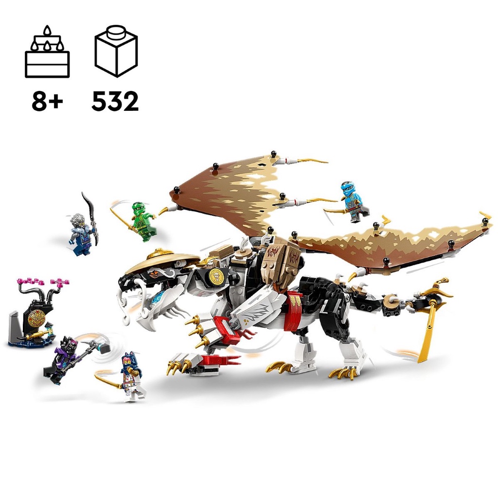 LEGO 71809 Ninjago Egalt the Master Dragon Building Toy Set (532 Pieces ...
