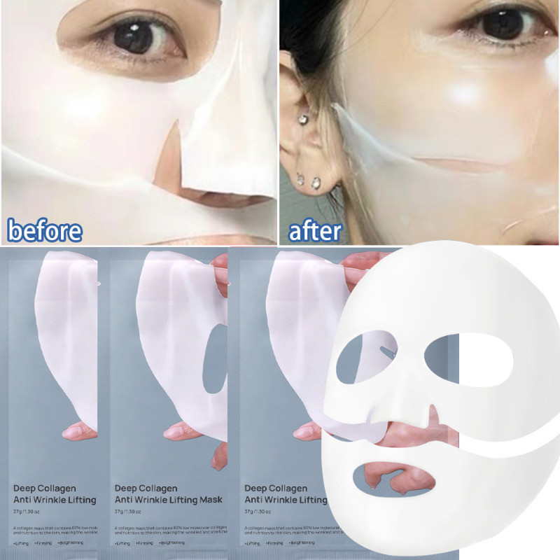 1-5Pcs Collagen Mask - Translucency Hydrating Facial Mask ...