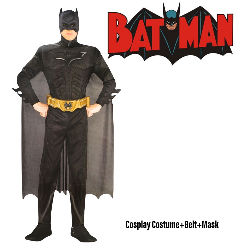 Batman Halloween Costume For Men Superhero Cosplay Outfit With Hood
