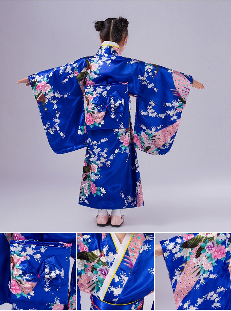 Japanese Costume for Kids Girl Kimono Robe Traditional Dress Children ...