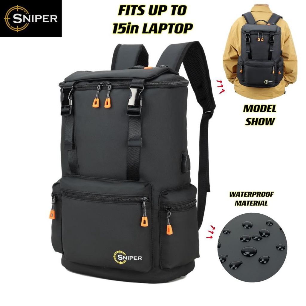 64)[SCENTED PERFUME] High Quality Water Resistant SNIPER Large backpack