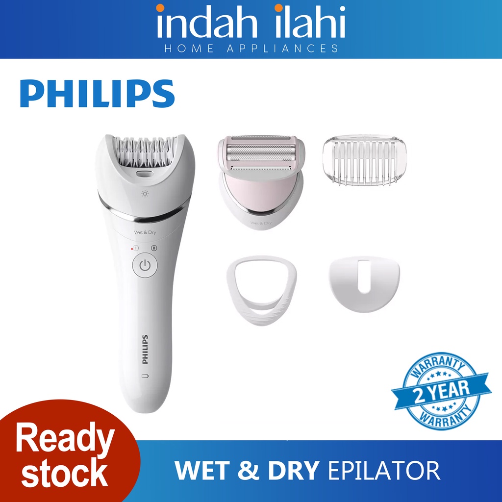 Philips Epilator Wet & Dry 8000 Series Rechargeable BRE710/00 | Shopee ...