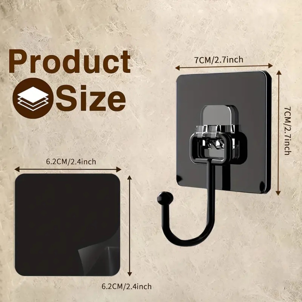 10PCS Large Heavy Duty Wall Hook, Self Adhesive Hanging Hook ...