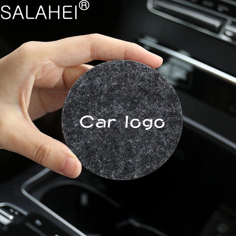 1/2PCS Car Interior Coaster Water Cup Pads Leather Non-Slip Mats For ...