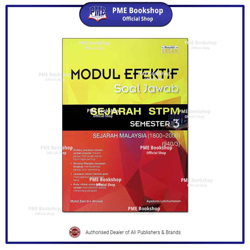 [pme Bookshop] Penerbit Ehsan Modul Efektif Soal Jawab Sejarah Stpm