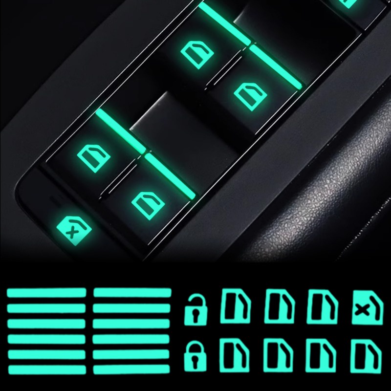 [ Featured ] Door Window Lift Control Panel Decals / Auto Interior Fake ...