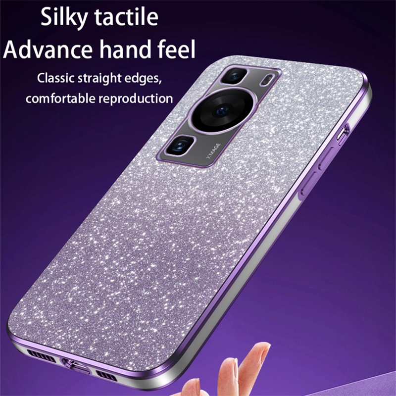 LCEHTOGYE Cover per Huawei P60,Nero Custodie Morbido Silicone Case Ultra Sottile TPU Flessibile Protettiva Custodia per Huawei P60 (6,67) - KE137