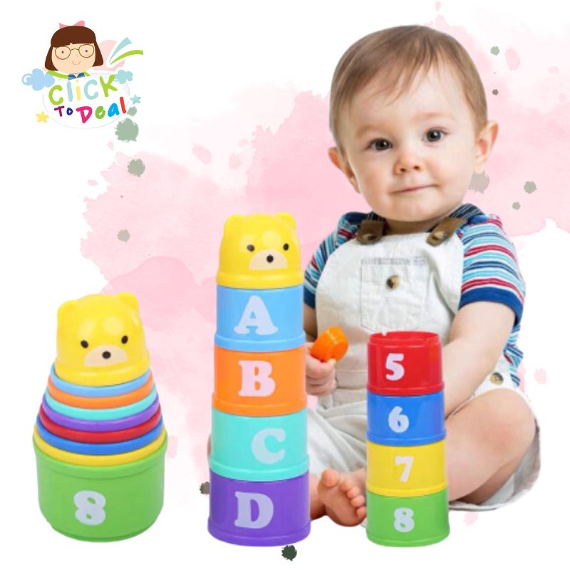 CTD Stacking Cup 9 pcs Educational Montessori Early Learning Cups ...