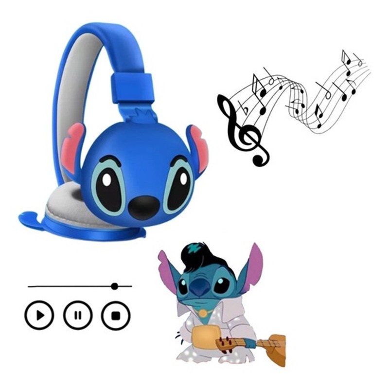 Disney Stitch Wireless Bluetooth Foldable Kids Headphones AH-806 HIFI ...