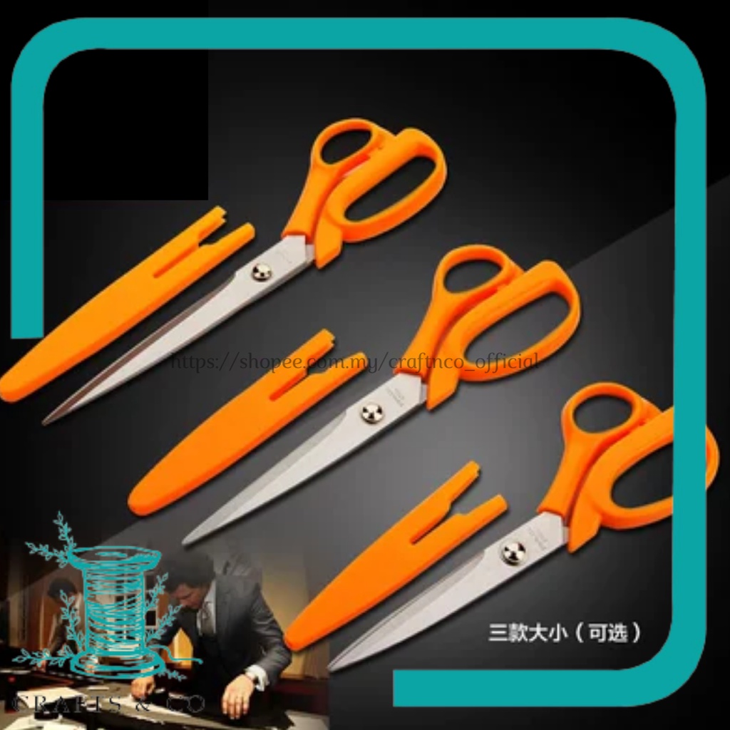 Tailor Scissors Size 8 Inches and 9 Inches with Cover / Gunting Jahit ...