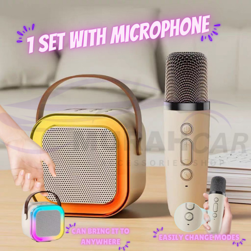 Karaoke Bluetooth Microphone K12 Wireless Karaoke Speaker With Home KTV ...