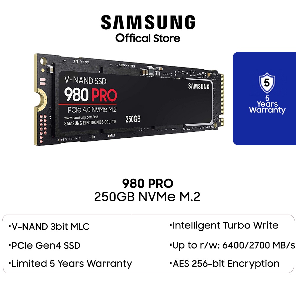 The Samsung 980 Pro 1TB and 2TB PCIe NVMe Gen4 SSDs available at