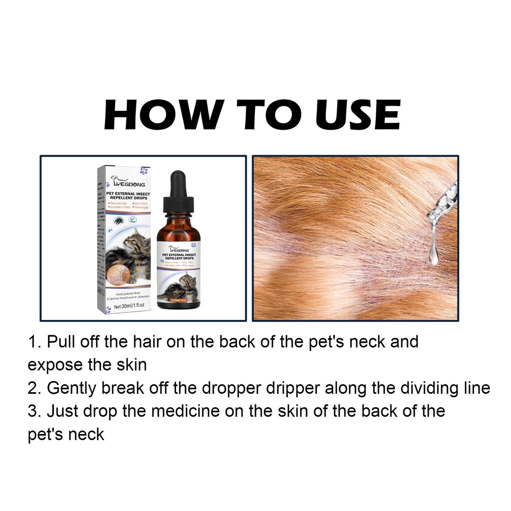 Dog and Cat Pet External Insect Repellent Drops, Spray To Clean and ...