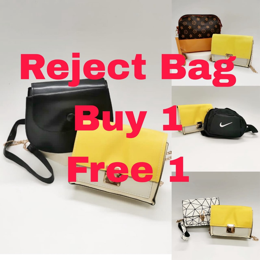 Reject Bag Zip Rosak Buy 1 Free 1 Fashion Women Multi Layer Hit Colour