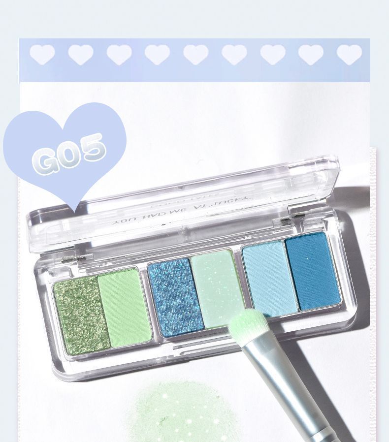 Gogo Tales Gogo Dance Ruler Eye Shadow Plate Earth Color Matte Sequins ...