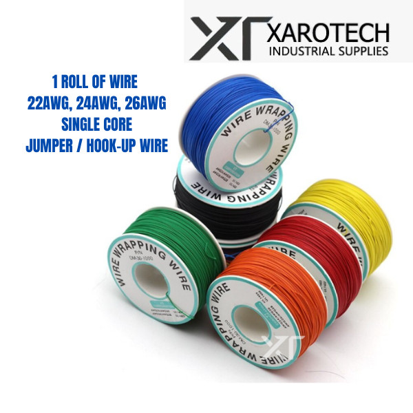 1 Roll 22AWG 24AWG 26AWG Wire Single Core Copper Wrapping Wrap Hookup ...