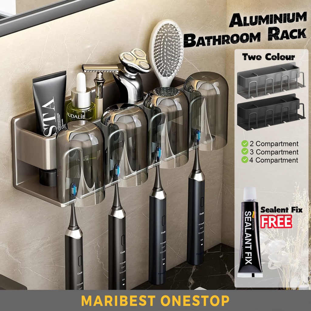 Toothbrush Holder Wall Bathroom Rack Shelf Organizer Toothbrush Rack ...