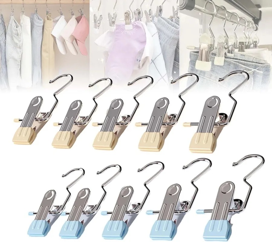 (Malaysia Stock) Kebidumei 10pcs Clip Hanger Anti-Rust Clip Space ...