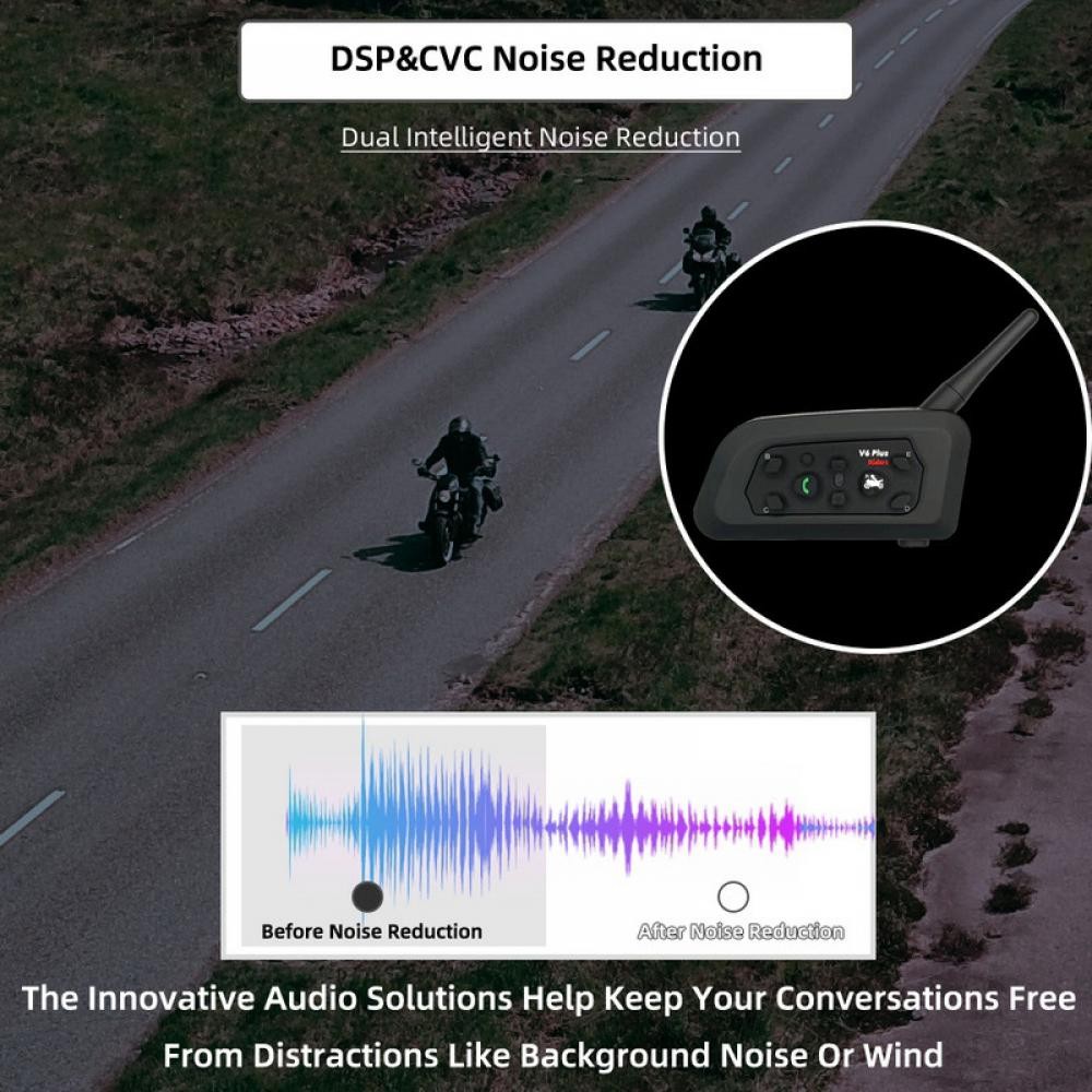 New 2025 V6 Plus Motorcycle Helmet Intercom 1500M Intercom 1V5 ...