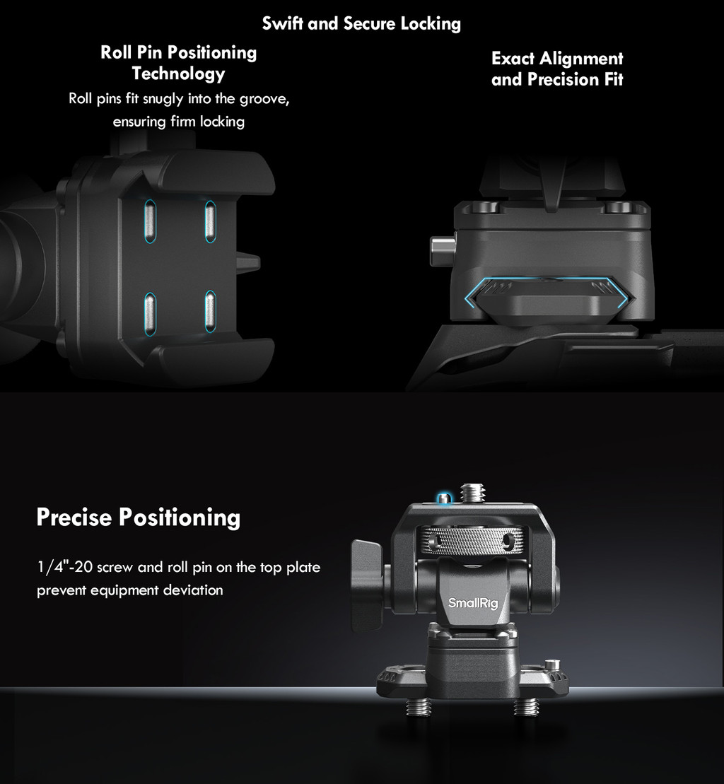 SmallRig HawkLock H21 Quick Release Monitor Support with NATO Clamp ...