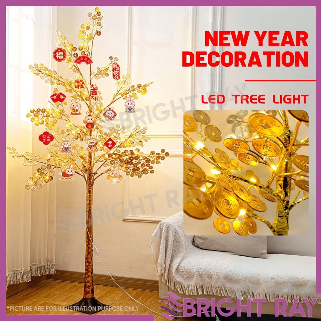 CNY 2024 1 8MTR GOLD COIN LED Tree Lamp Gold Coin Tree Lamp Night   Sg 11134202 7rbmo Lpak3ncgv0d695