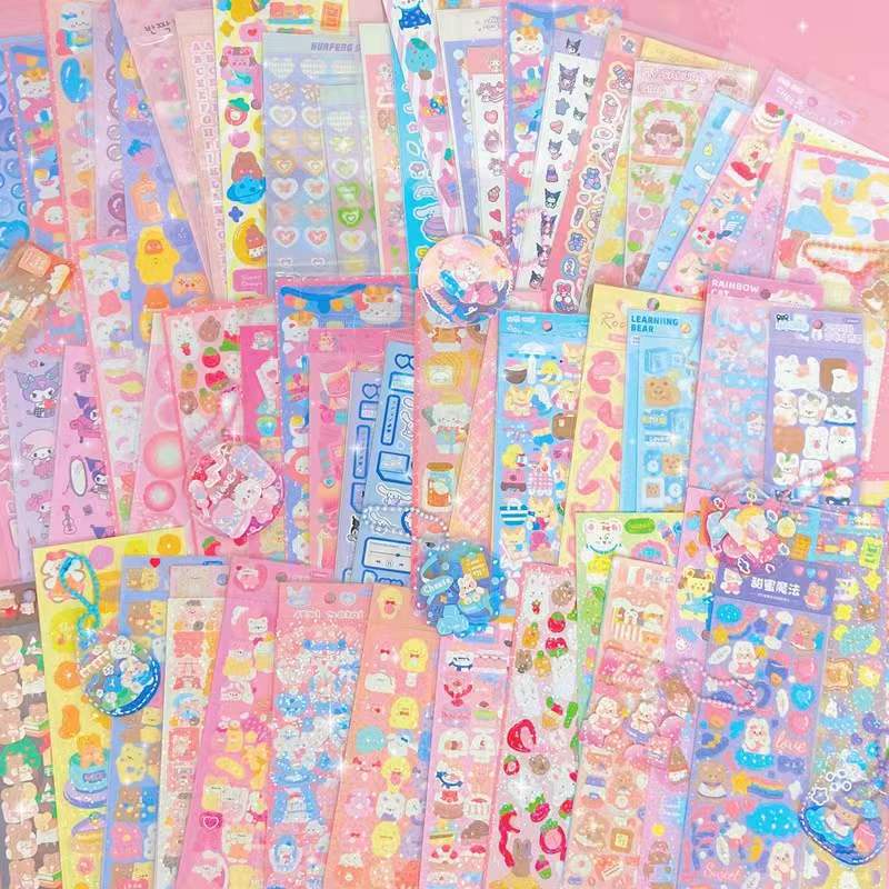 200pcs Cute Stickers Goo Goo Card Set Free Tweezers Kawaii Cartoon ...