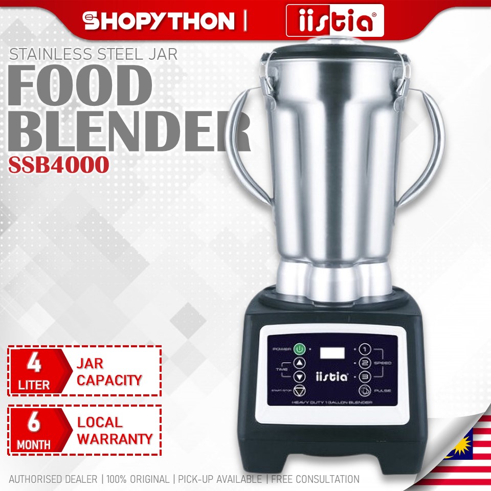 IISTIA Commercial Blender with Stainless Steel Jar SSB4000 (4.0L/3200w) Heavy Duty Ice Blending