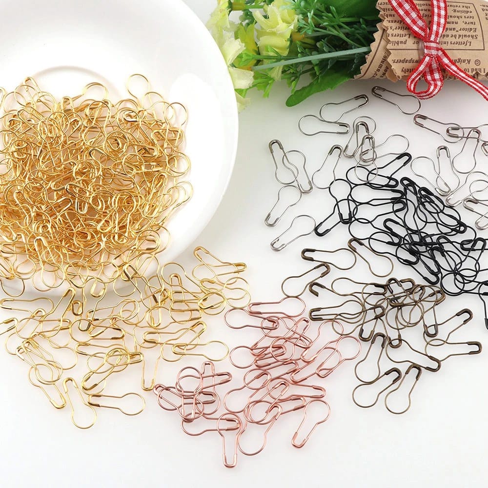 100pcs Metal Gourd Shape Safety Crochet Safety Pin DIY Sewing Tools