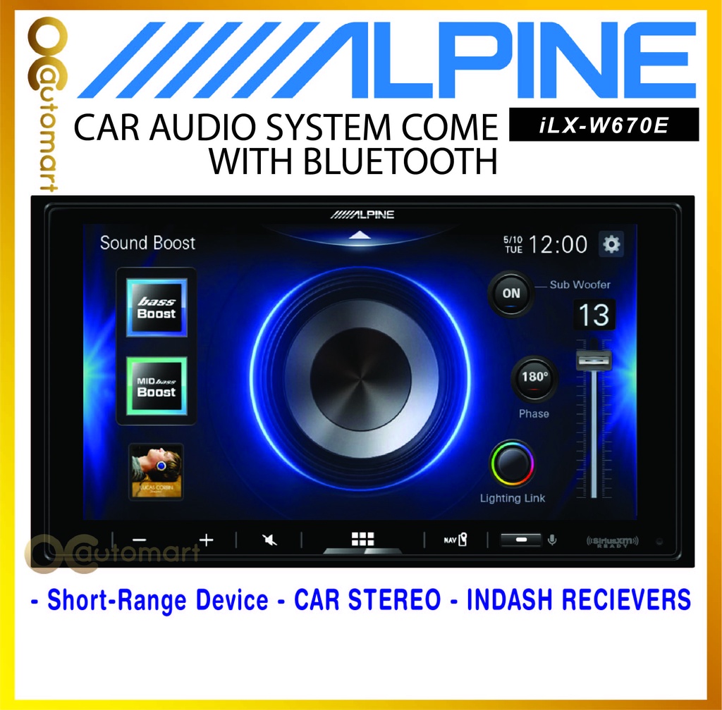 Alpine iLXW670E Car Audio system with Bluetooth ShortRange Device CAR