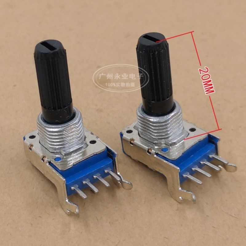 2PCS RK11 Type Horizontal Single 4 Pin Potentiometer B50K With Midpoint ...