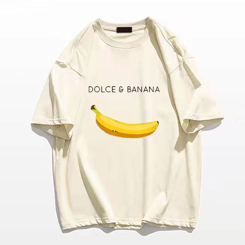 Banana Men s Printed Cotton Short Sleeve T Shirt Brand Plus Size Clothing Women s Free Shipping Shopee Malaysia