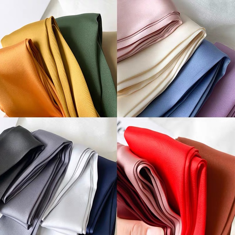 Solid Color Narrow Long Strip Small Silk Scarf Multifunctional Variety ...
