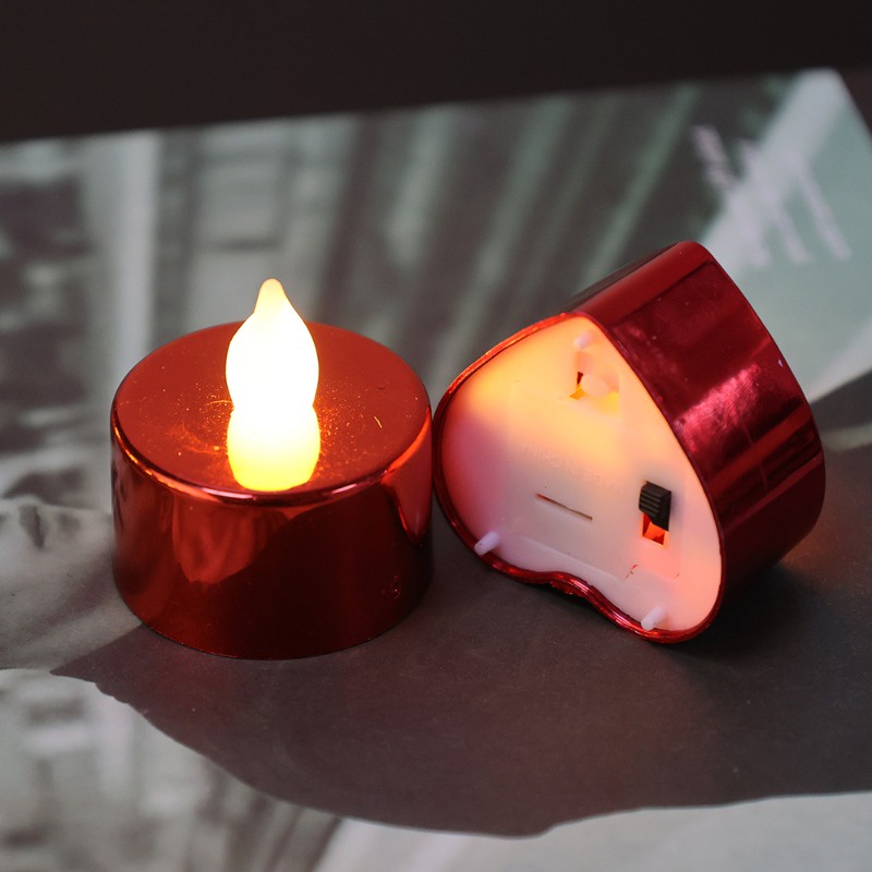 Heart Round LED Candle Lights / Romantic Flameless Night Lamp / Battery ...