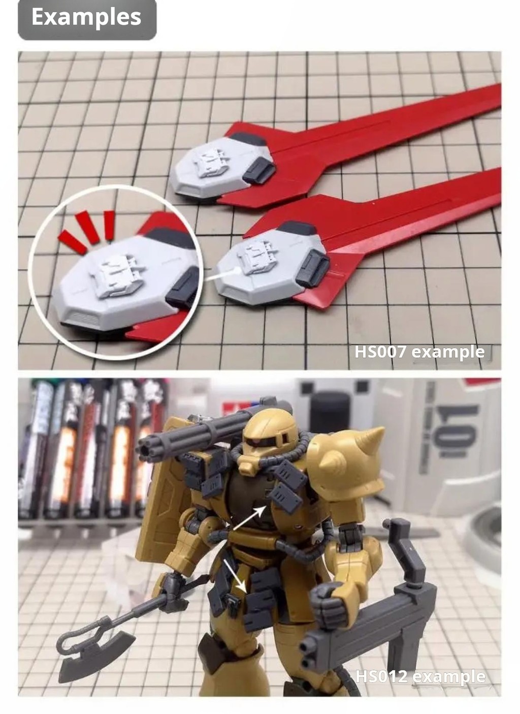 MOSHI HS007 HS012 Model Tools Plastic Modification Heavy Armor Reactive ...