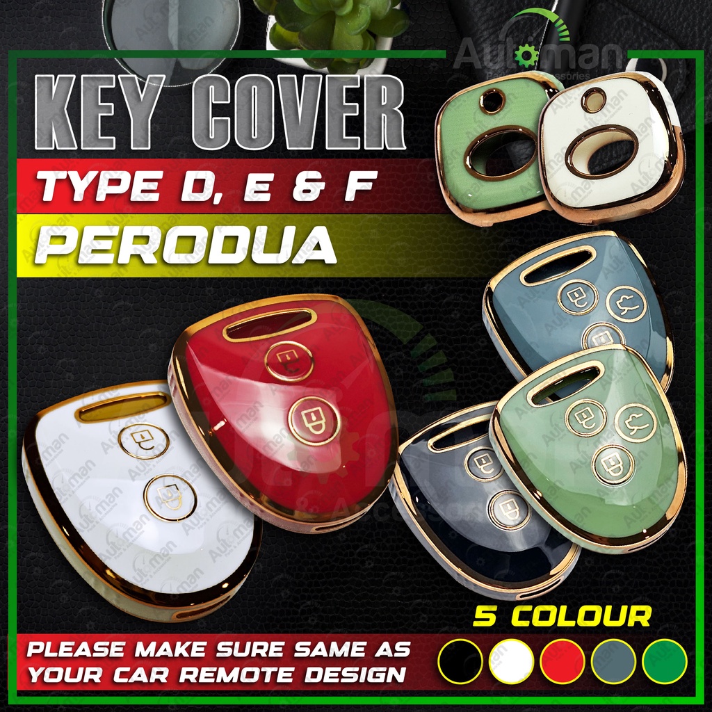 Car Key Covers Perodua Axia Gxtra / G / E Bezza TPU Keychains Cases Gold  Edition | Shopee Malaysia