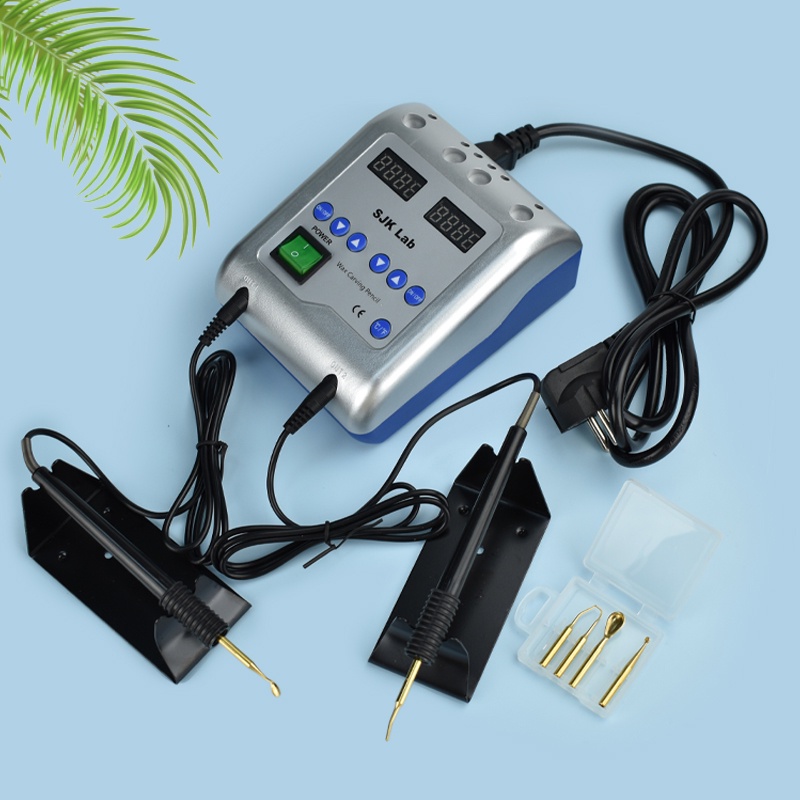 SJK Dental Electric Waxer Carving Knife Machine Double Pen 6 Wax Tips ...