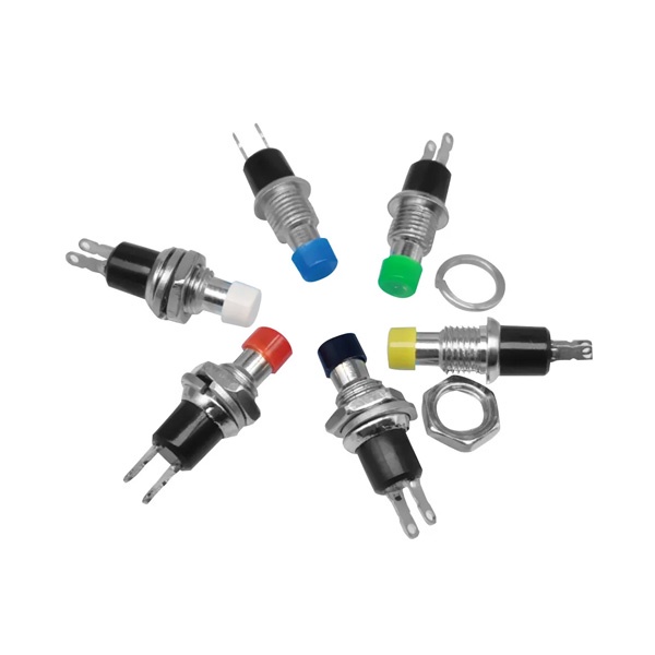 Momentary Switch Push Button Red, Blue, Green, Yellow, Black (Normally