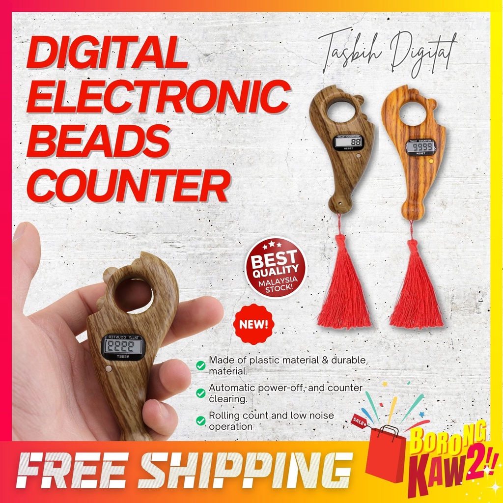 LCD Digital Islamic Tasbih Zikir Electronic Beads Counter Digital ...